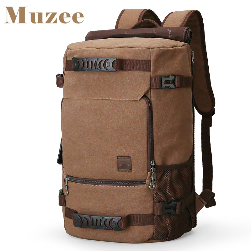 Muzee New Backpack Men Canvas Large Capacity Bag For Travel