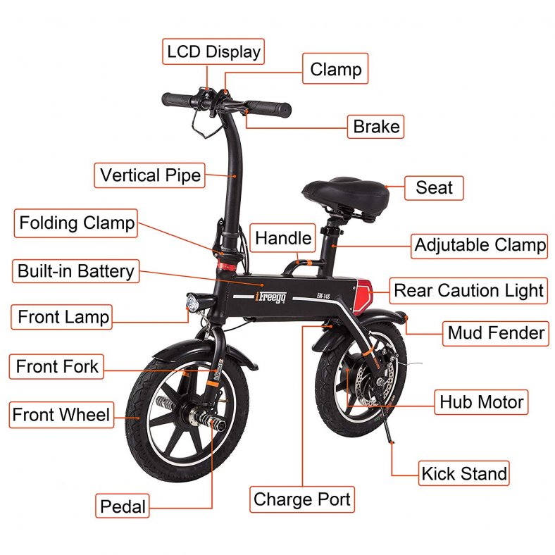 Freego Mini Folding Electric Bike GearScoot