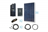 RENOGY 1200W Polycrystalline Cabin Solar Kit: 4 300W Poly Solar Panels + 1 Midnite MPPT Controller + 2 Pairs of 40Ft MC