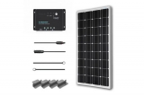 Renogy 100W 12V Solar Panel Monocrystalline Off Grid Starter Kit with 30A Wanderer Charger Controller