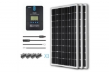 Renogy 300W 12V Solar Panel Monocrystalline Off Grid Starter Kit with 40A Rover MPPT Charger Controller