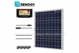 Renogy 50W Polycrystalline Off Grid 12V RV Boat Solar Panel Starter Kit