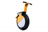 Yellow self-balancing electric seated unicycle with handlebars w/ 500W